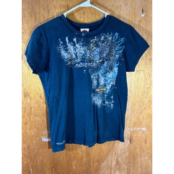 Harley-Davidson Tops - 2010‎ Harley Davidson Motorcycles Mann’s Columbus Indiana Shirt Women’s XL USA